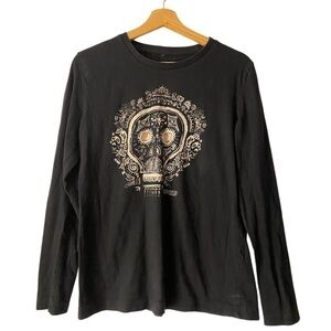 CHIPOTLE SKULL LONG SLEEVE SHIRT WOMENS SIZE LARGE